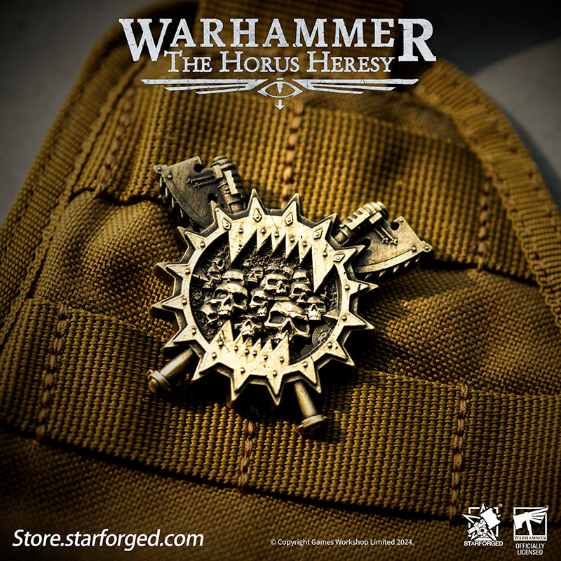 Starforged Warhammer Horus Heresy Burning  Galaxy Legion Insignia Pin Badge Brooch 30K Men's Jewelry